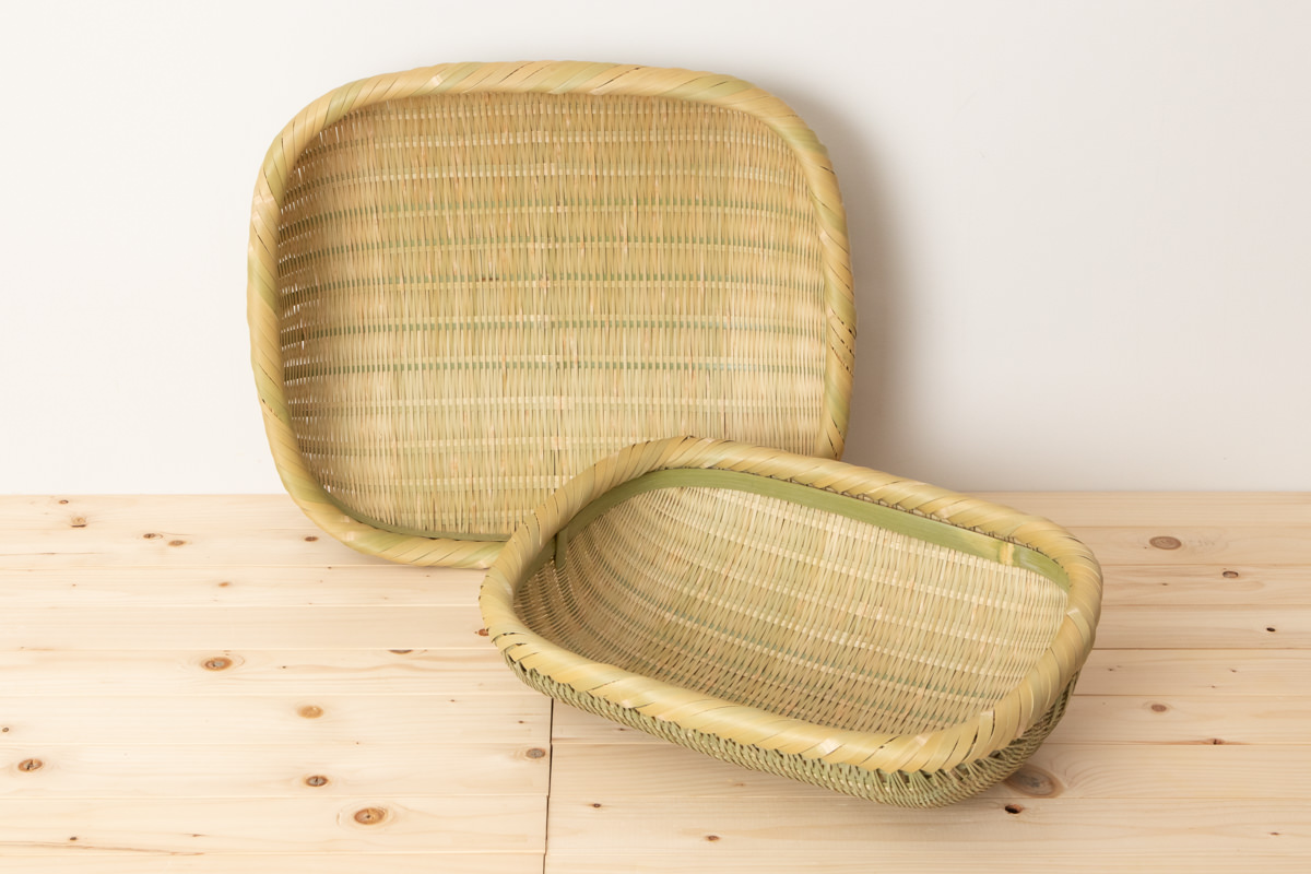 R110706　大分県/真竹（青竹）　まんごく（米揚げざる）　六升・一斗　2サイズ