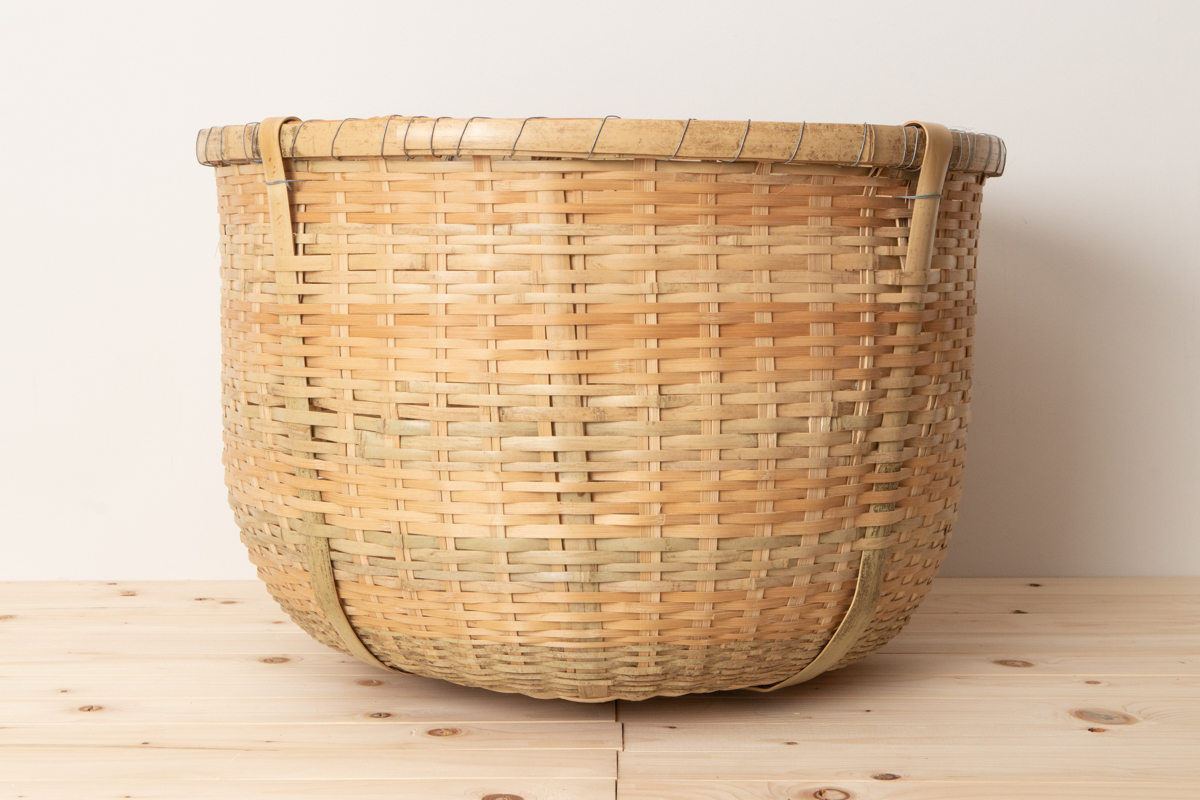 R330111　宮城県/真竹（青竹）　釜ざる　直径約60cm・直径約65cm 2サイズ