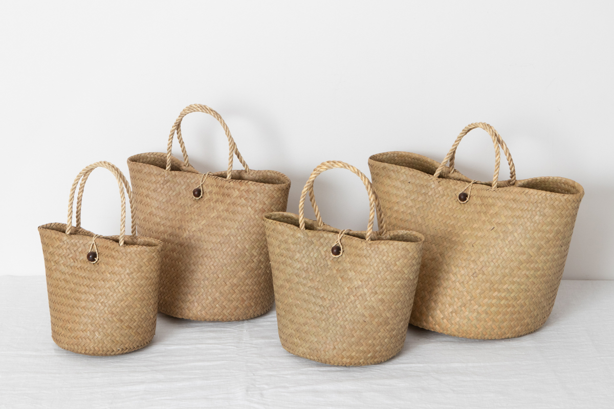 R3115108　タイ/カチュー（水草）　ストレージバッグ　二重編み　S・M・L・XL　4サイズ