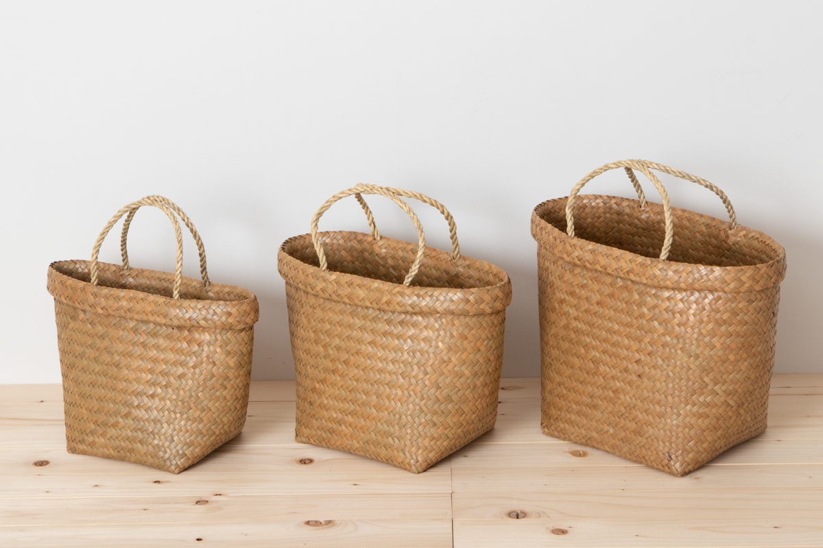 R3115103　タイ/カチュー（水草）　スタンドバッグ　オーバル　S・M・L　3サイズ