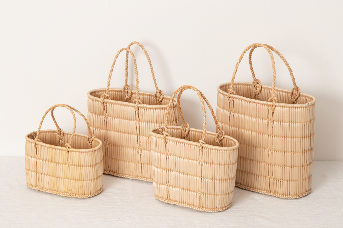 R620302　岡山県/がま　手提げ　ミニ・小・中・大　4サイズ