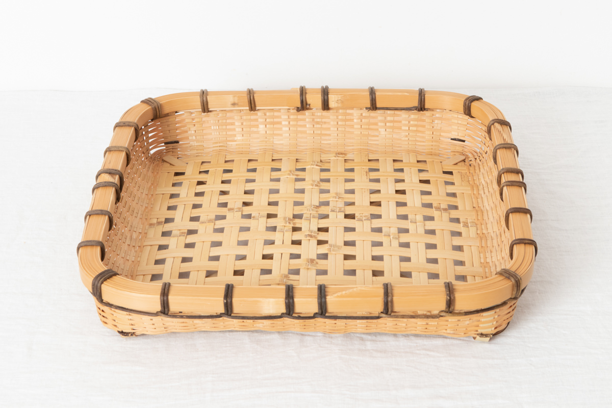 R220617-2　大分県/真竹（青竹）　四ツ目折敷（おしき）　50cm 通常版