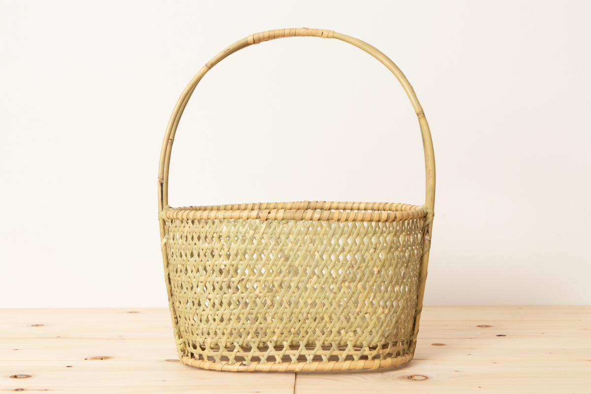 R610230-1　長野県/根曲竹　かばんかご　小　特上