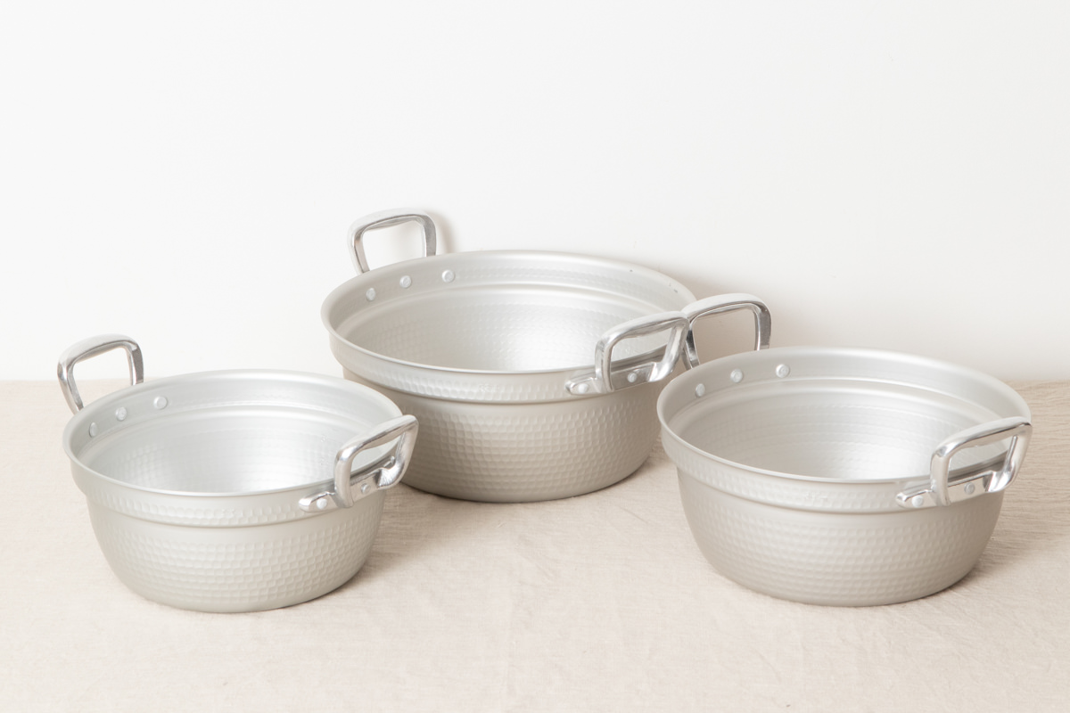 R811118　富山県/アルミ　円付鍋（特級和せいろ用）　27cm・30cm・33cm　3サイズ