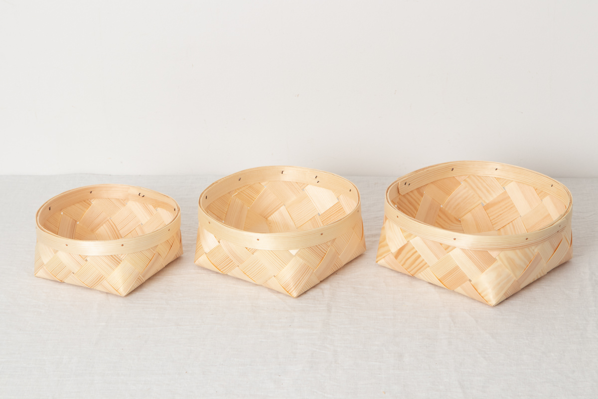 R330731　エストニア/パイン　丸かご　S・M・L　３サイズ