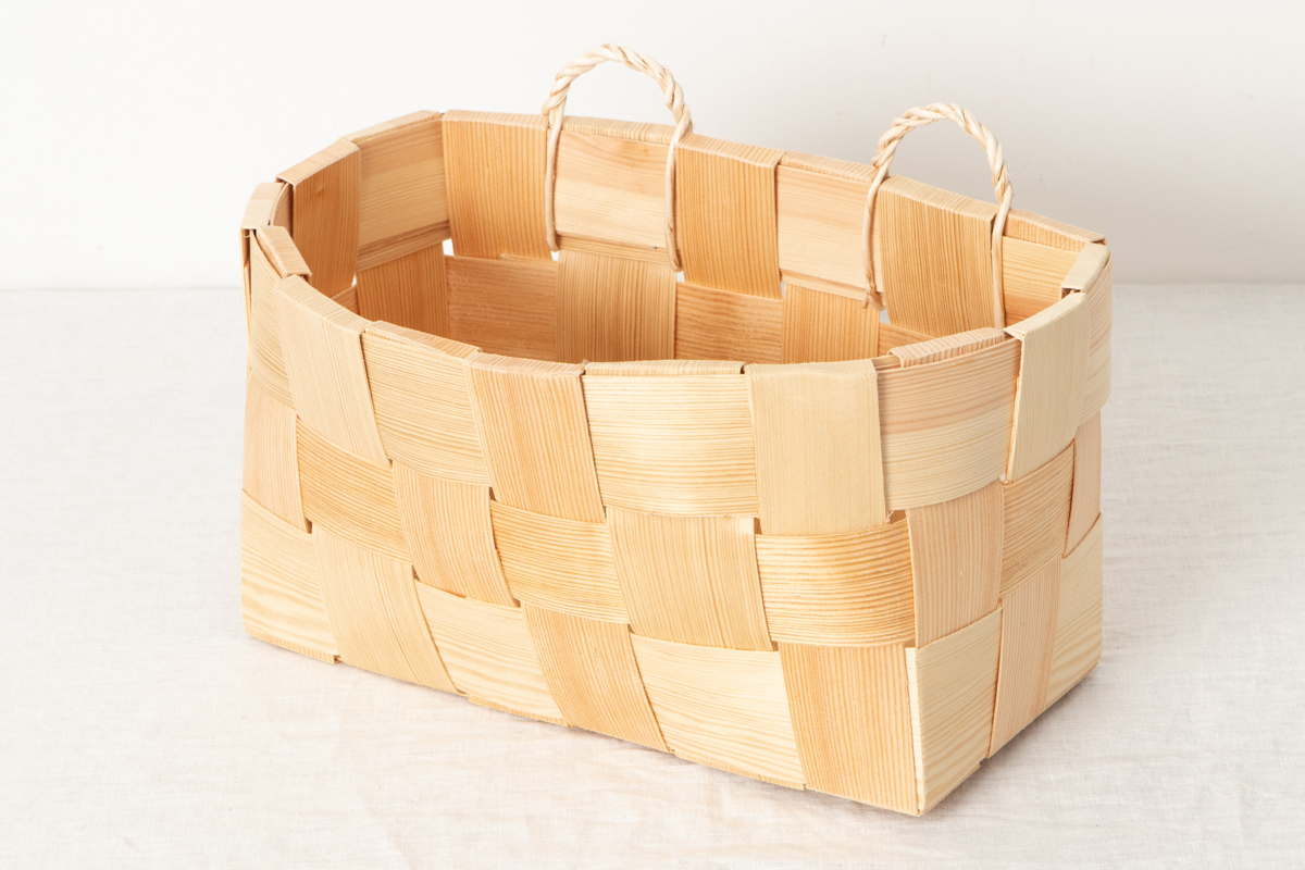 R330706-1　エストニア/パイン　ウォールバスケット　ダブルリング