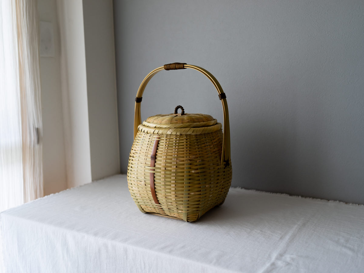 R220687-1　大分県/真竹（青竹）　アーモンドバスケット