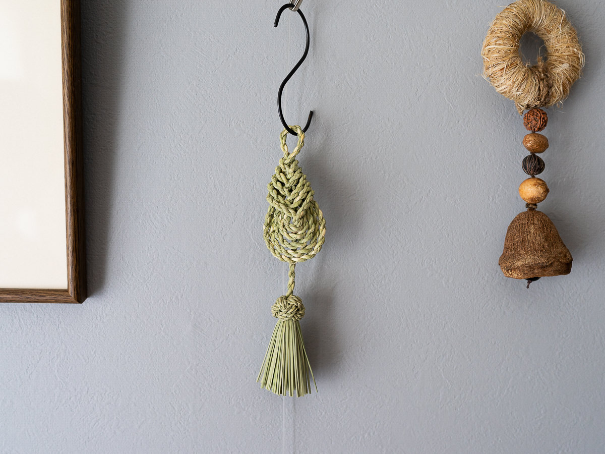 R721047-1　長野県/稲わら　しめかざり　レレレ｜茗荷箒-みょうがほうき-　2025-26　【完成】