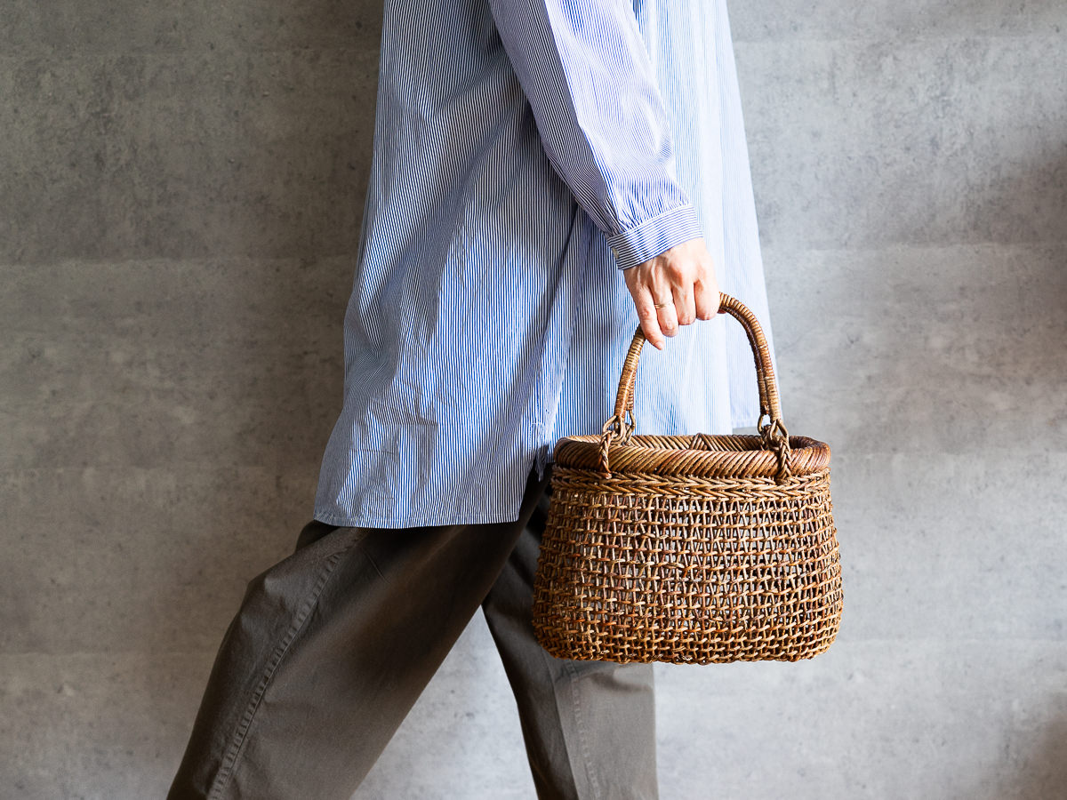 R311216-4　長野県/あけび　特製すかし編み手提げ　特小