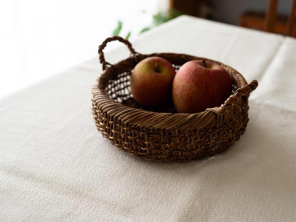 R311228-1　長野県/あけび　すかし編み丸盛りかご
