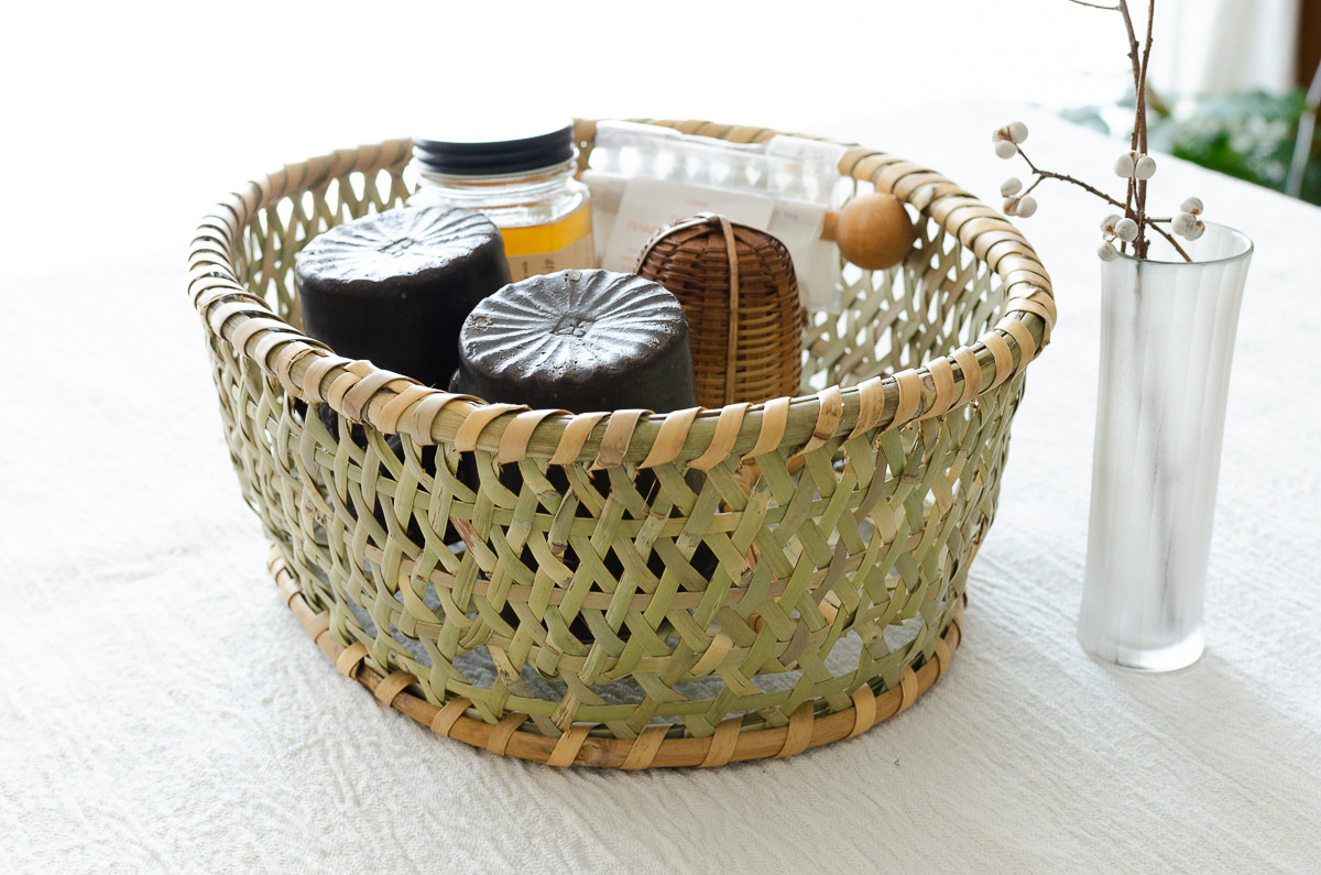 R610207　長野県根曲竹　茶碗かご　丸・楕円/中・大　4種