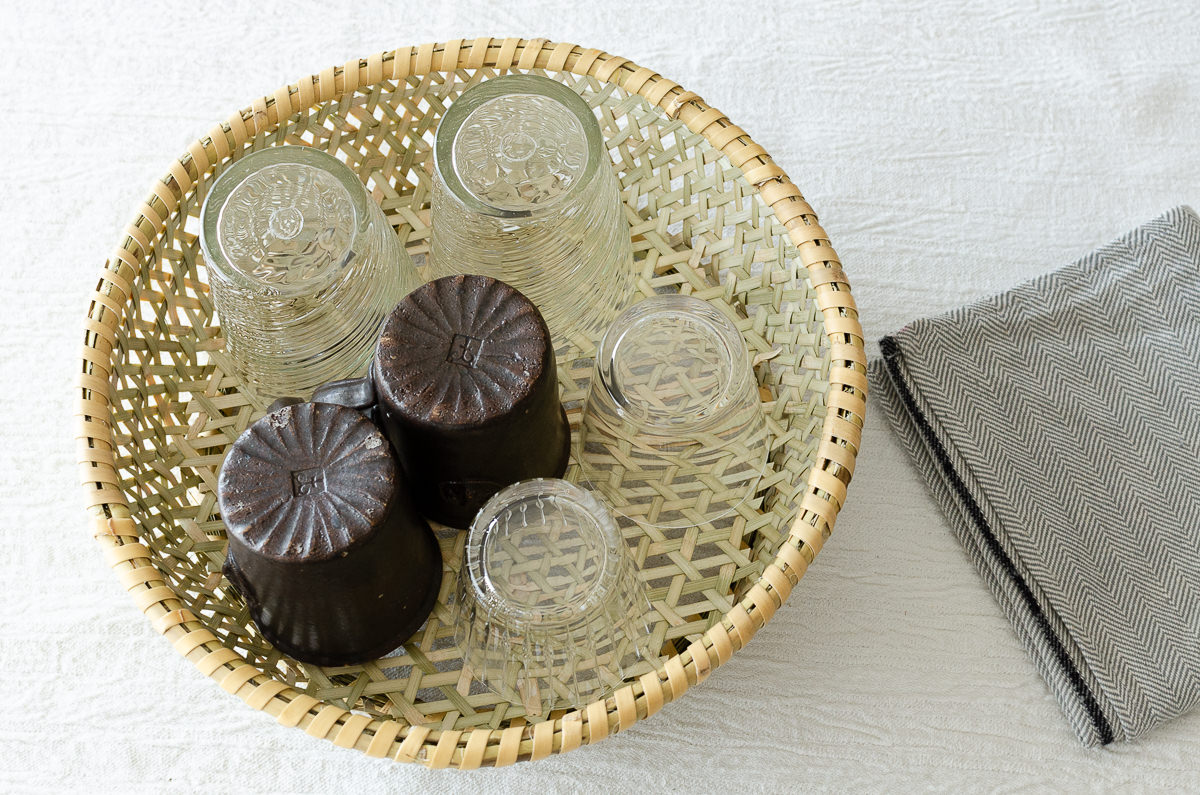 R610211　長野県/根曲竹　茶碗かご　丸　浅　中・大　2サイズ