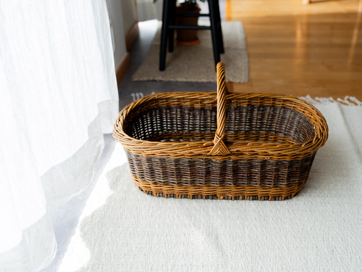 R630503　フランス/やなぎ　オーバルハーベストバスケット　S・L・フック付S・フック付L　4種