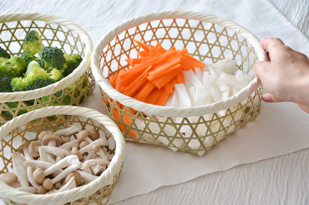 R650112　新潟県/真竹　目かご　小・中・大　3サイズ