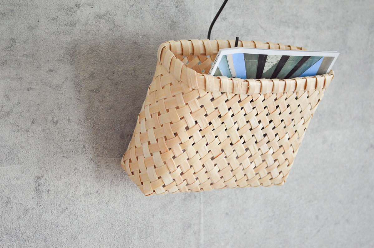 R720908　秋田県/イタヤカエデ　葉書入れ（四つ目編み・あじろ編み）　2種