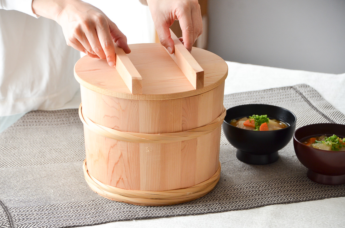 R811110　長野県/さわら　漬物桶　押し蓋つき　24cm・27cm・30cm・33cm　4サイズ