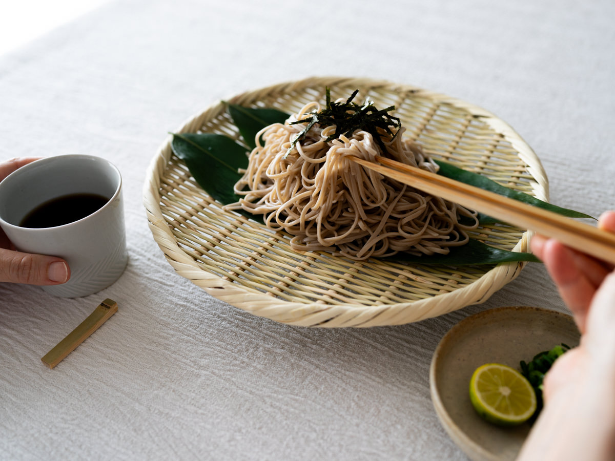 R650101　新潟県/青竹　盆ざる　七寸（約21cm）～尺一寸（約33cm）　5サイズ