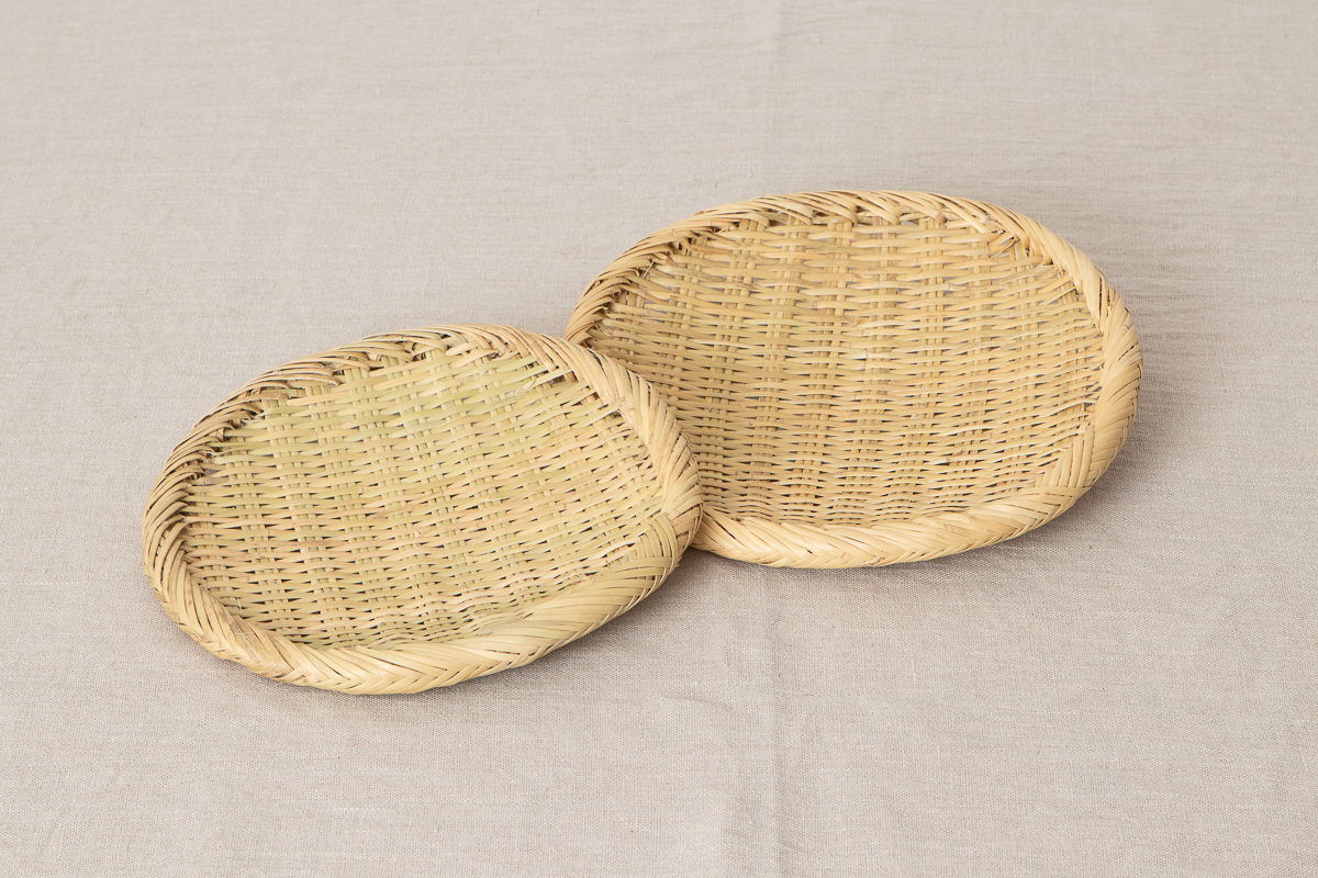 R210112　岩手県/すず竹　丸ざる　七寸・八寸　2サイズ