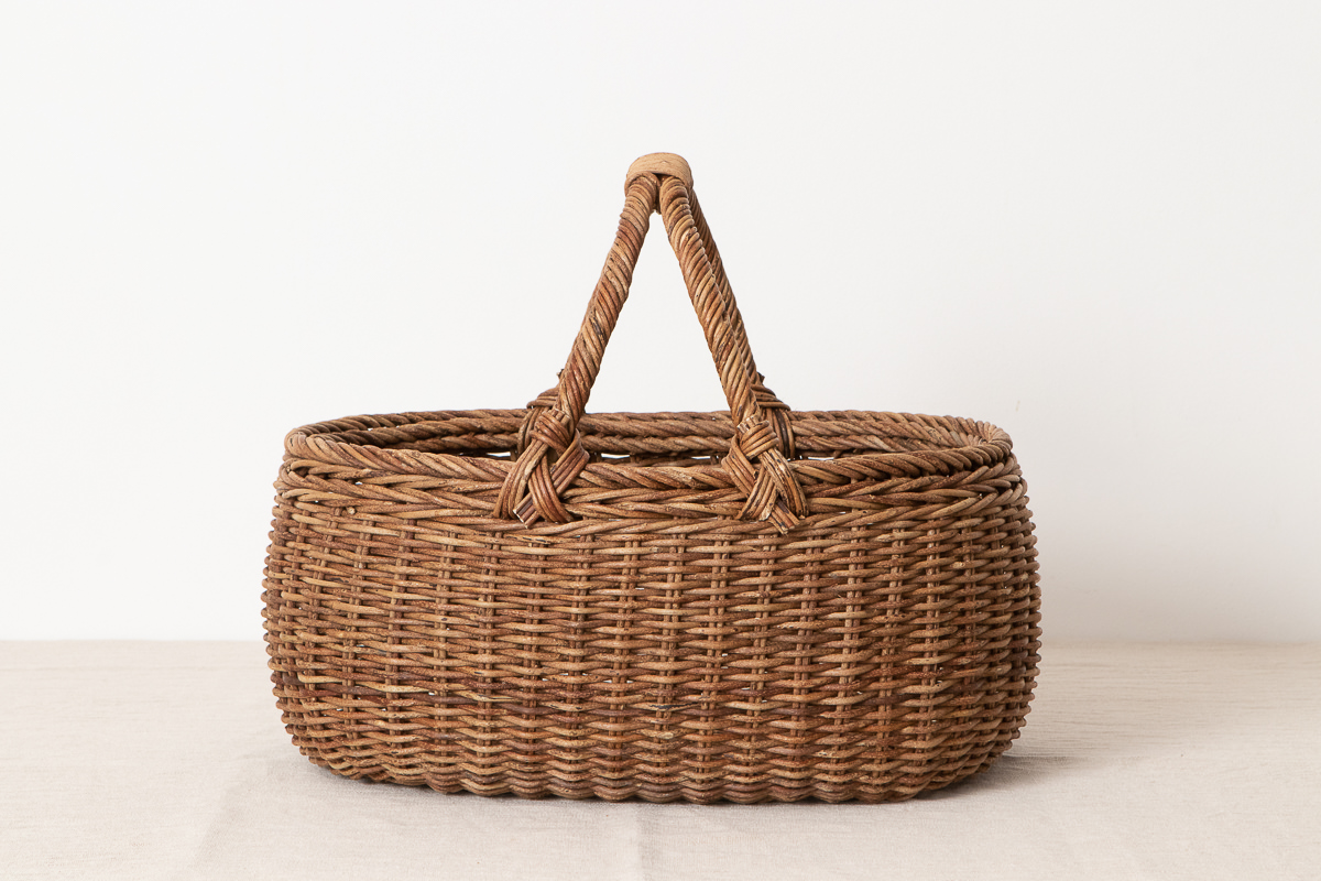 R311217-1　長野県/あけび　小判合せ手バスケット