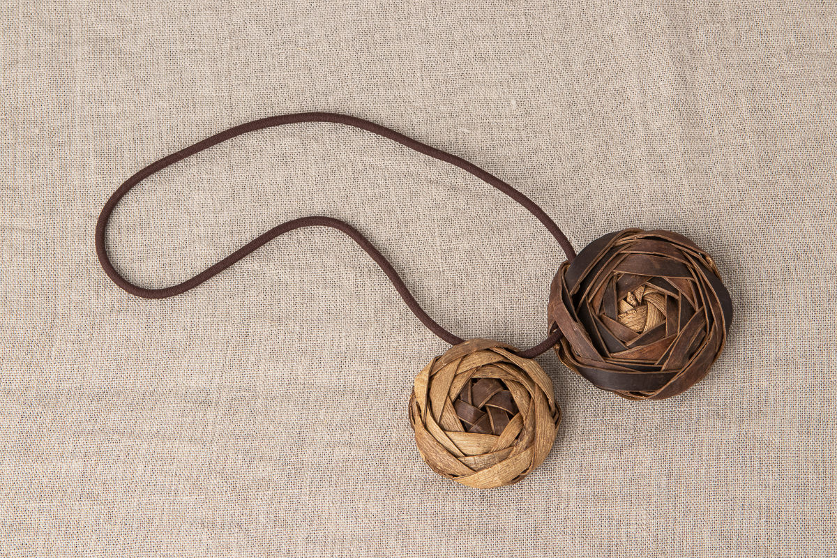 R311417　山形県/くるみ　ペンダント　ペア（表・裏）