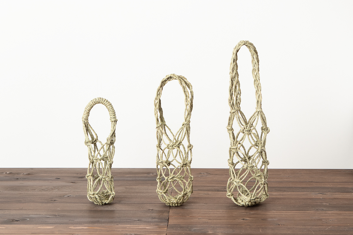 R330311 岡山県/い草　びんかご　ミニ・小・大　3サイズ