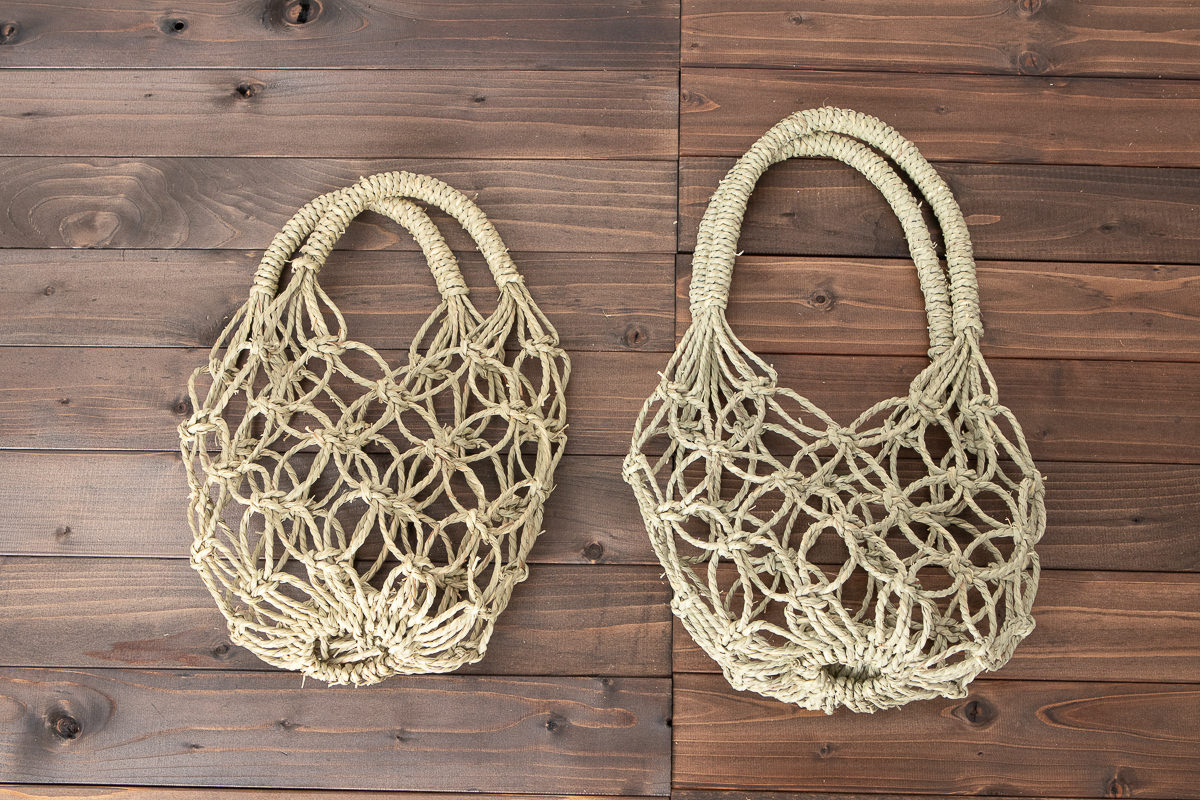R330312　岡山県い草　スイカかご　持ち手が短い/長い　2種