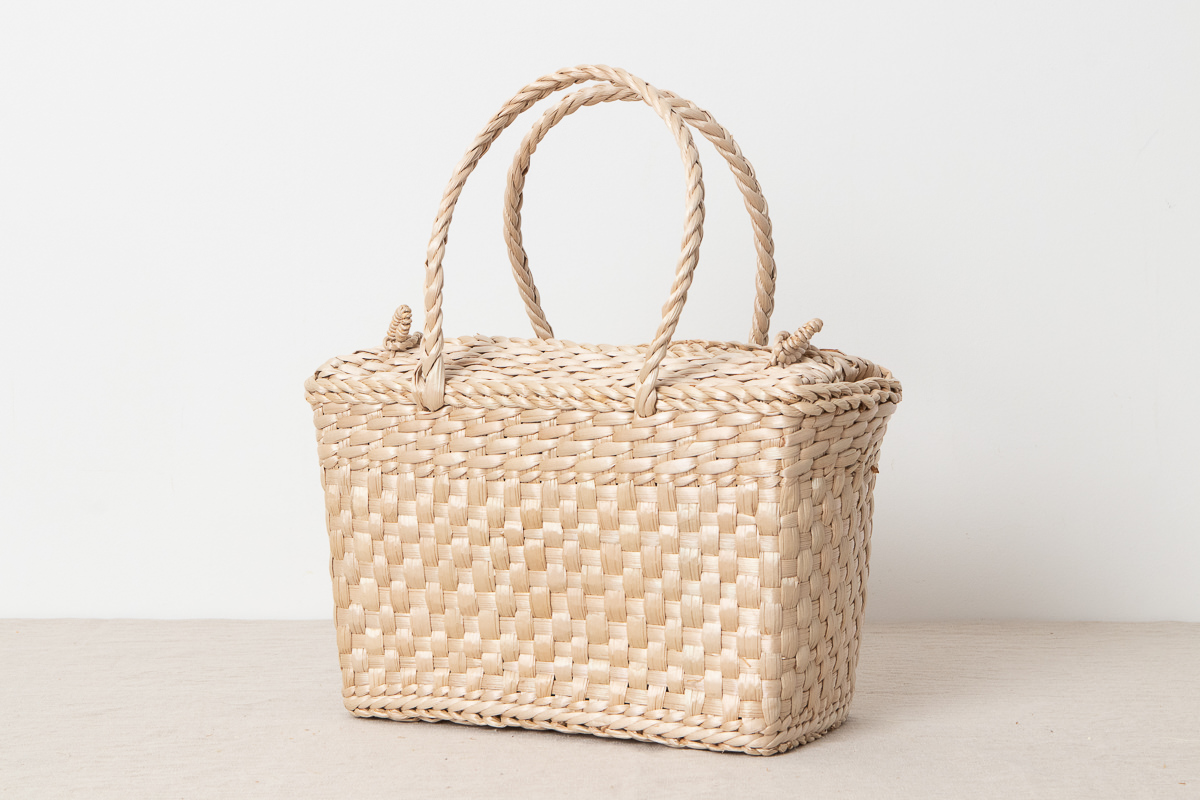 R340212-1　ポーランド/がま　Basket Bag
