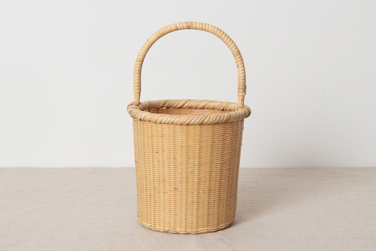 R850404-1　大分県/白竹　バケツかご